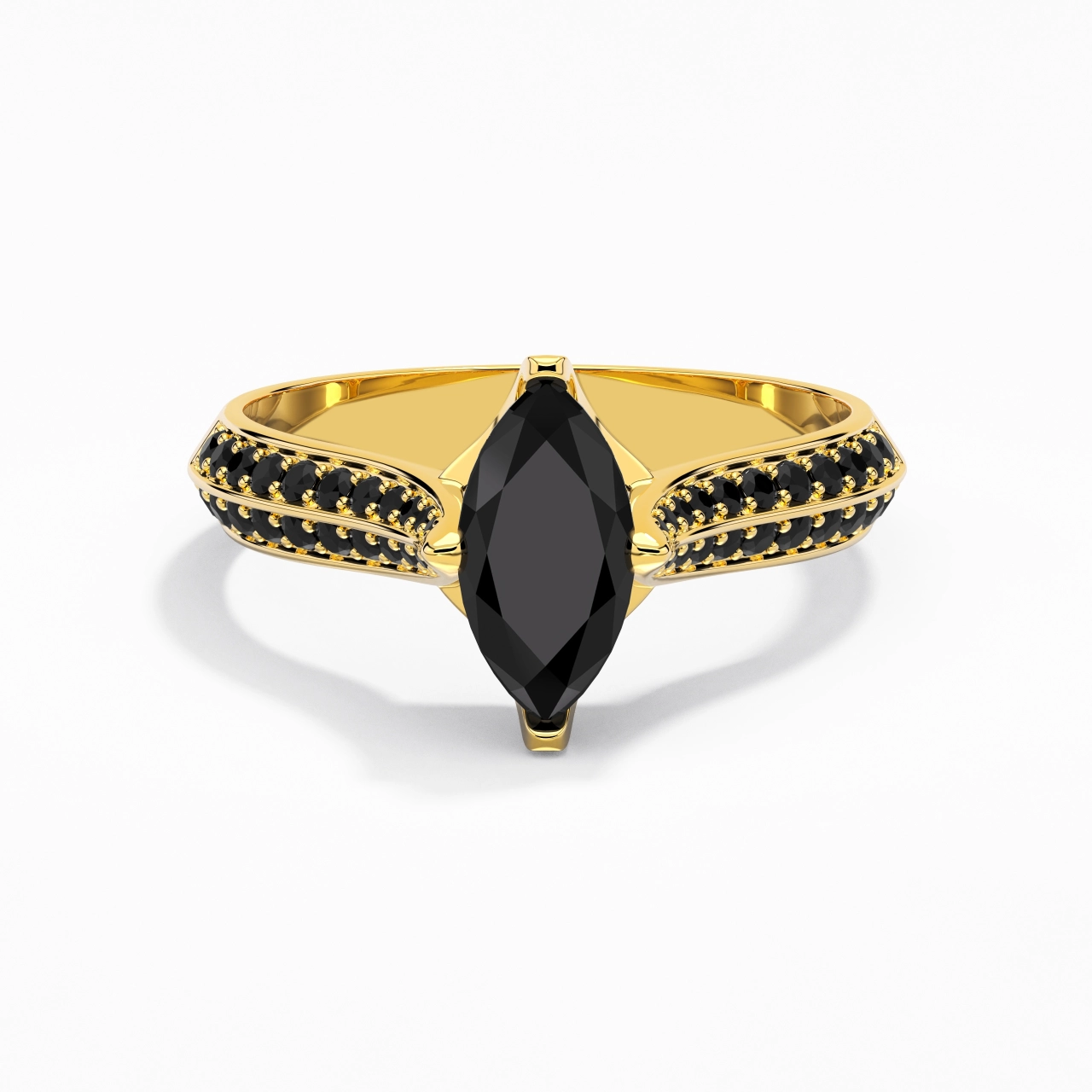 Classique Marquise 1.00ct Zircon cubique Bague de fiançailles