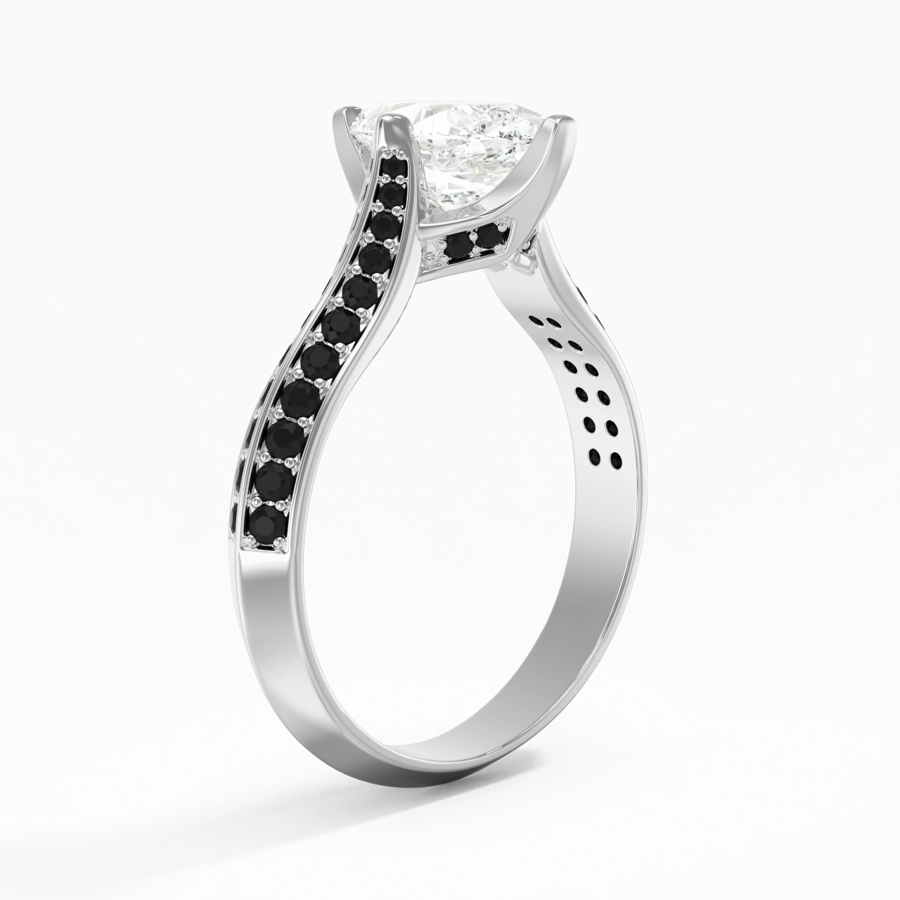 Classique Marquise 1.00ct Zircon cubique Bague de fiançailles