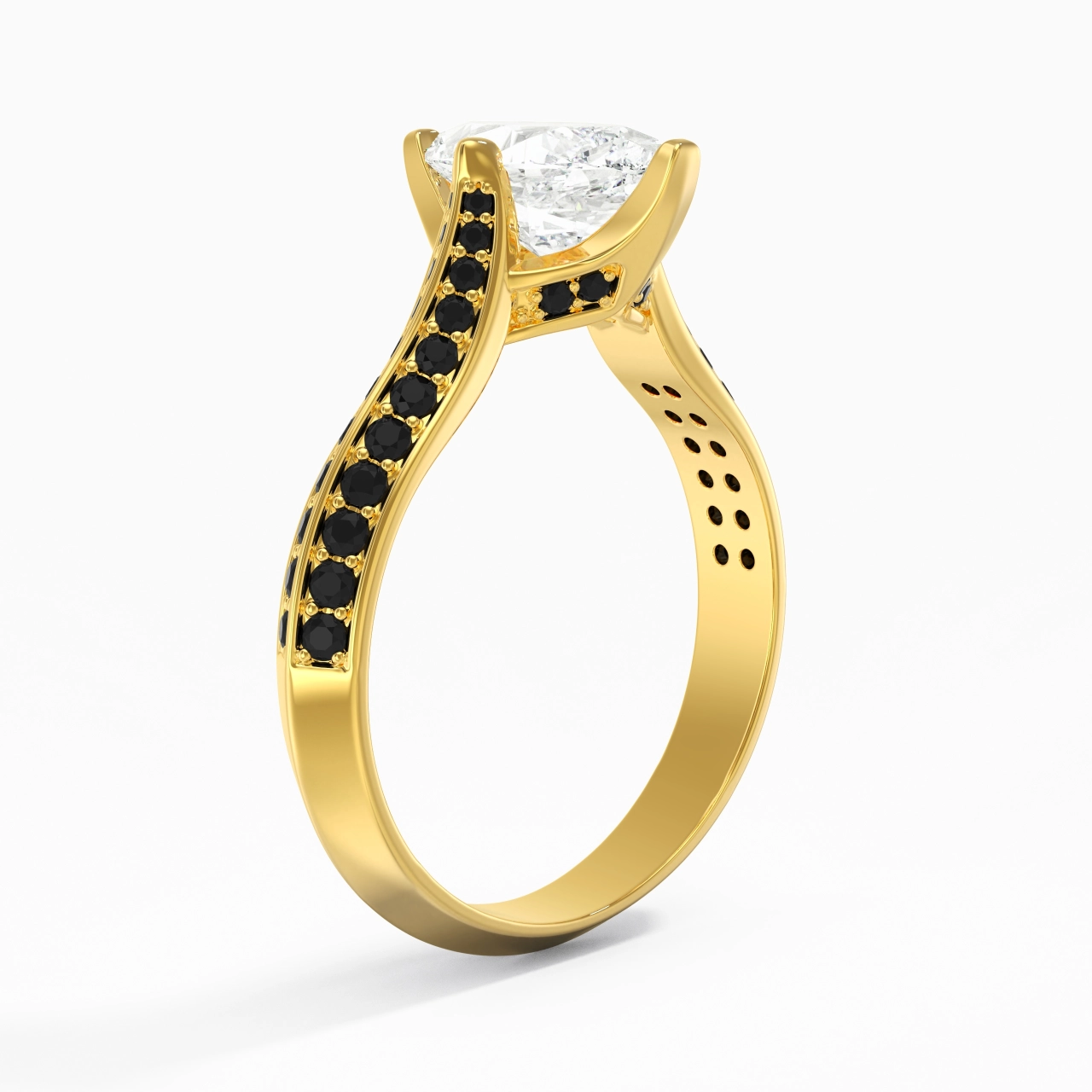 Classique Marquise 1.00ct Zircon cubique Bague de fiançailles