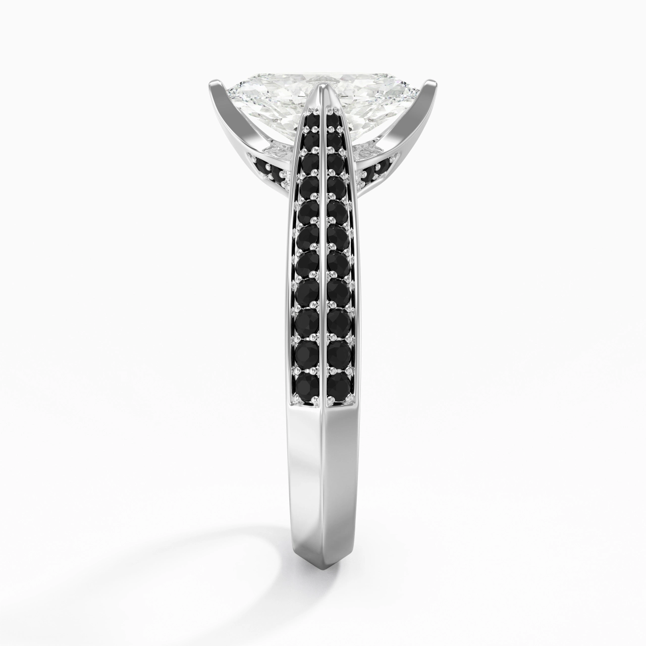 Classique Marquise 1.00ct Zircon cubique Bague de fiançailles