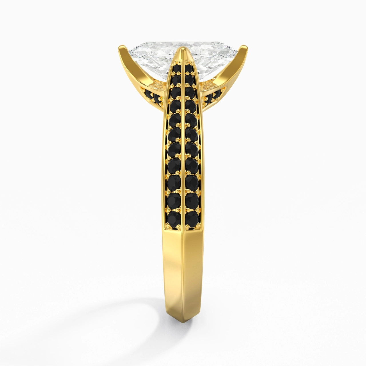 Classique Marquise 1.00ct Zircon cubique Bague de fiançailles