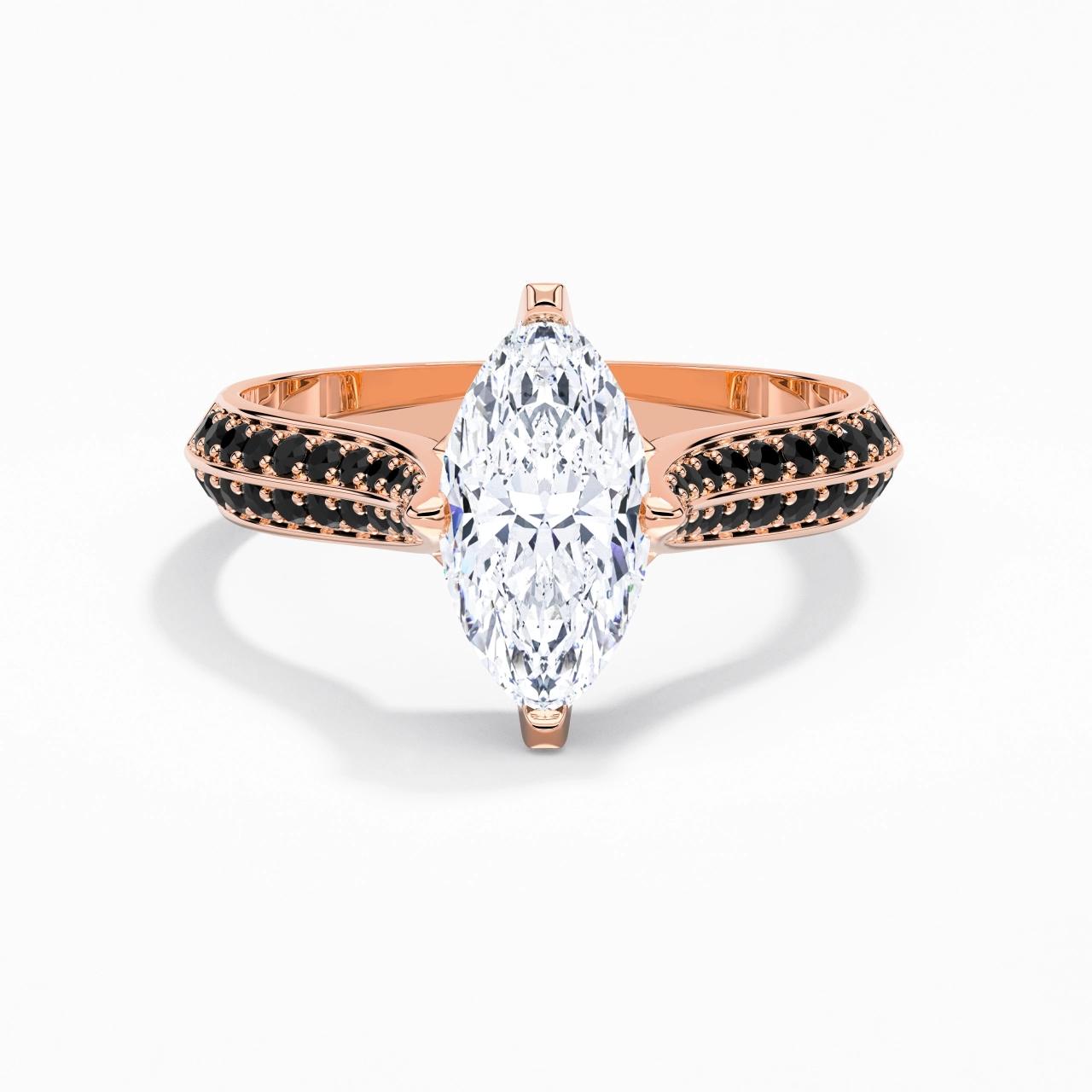 Clásico Marquesa 2.00ct Circonio cúbico Anillo de Compromiso