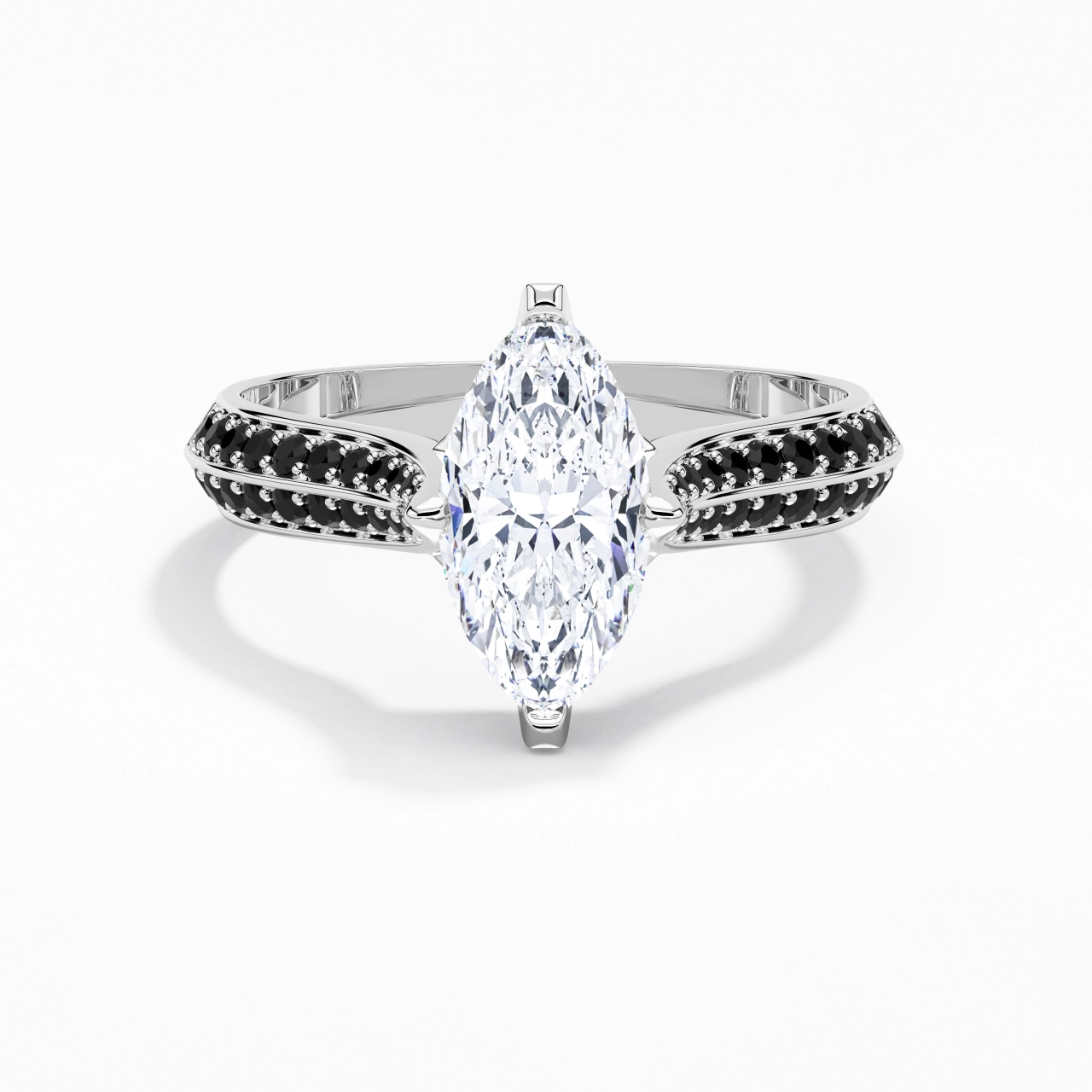 Classique Marquise 2.00ct Zircon cubique Bague de fiançailles