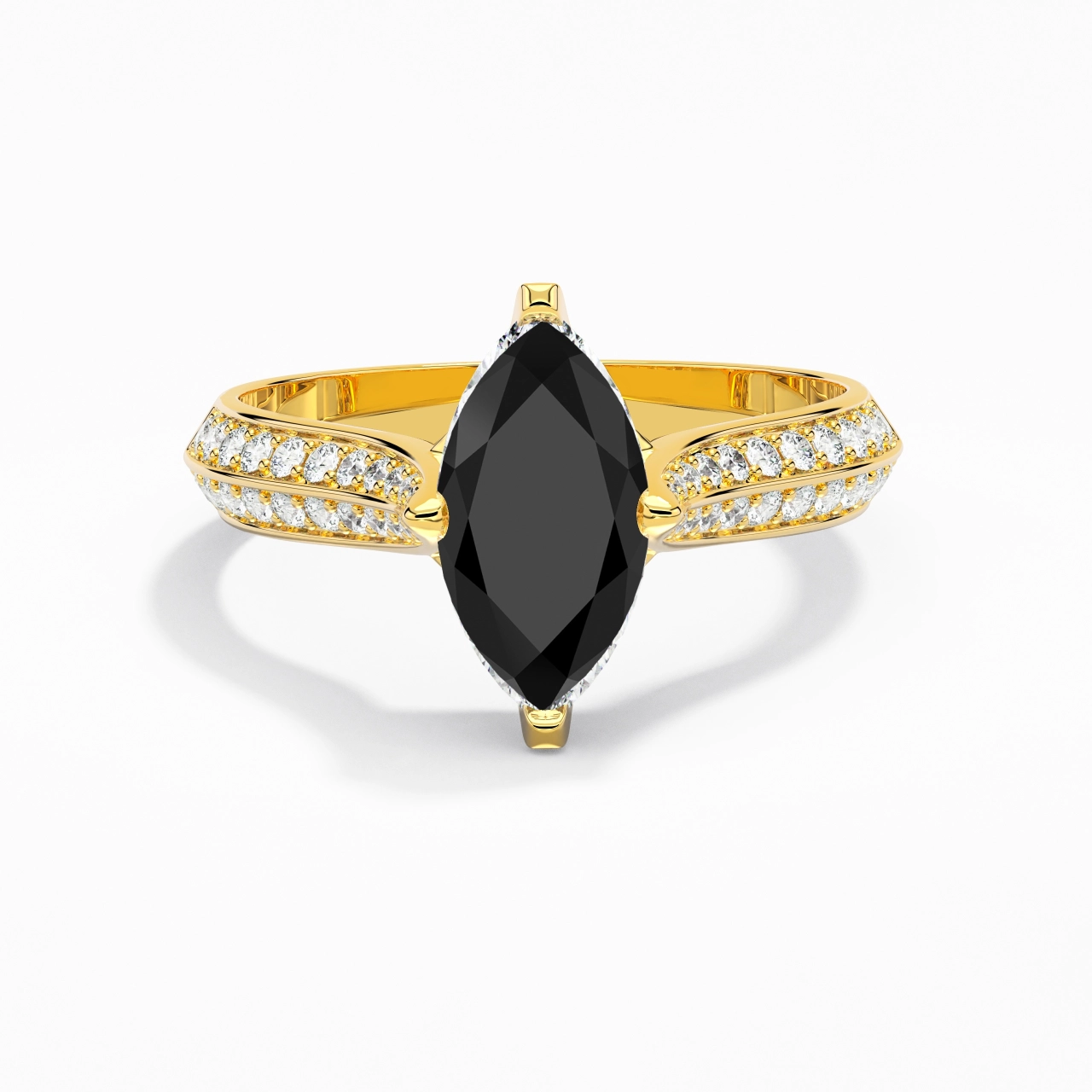 Pavé Est Ouest Bague de fiançailles 2.00ct Zircon cubique