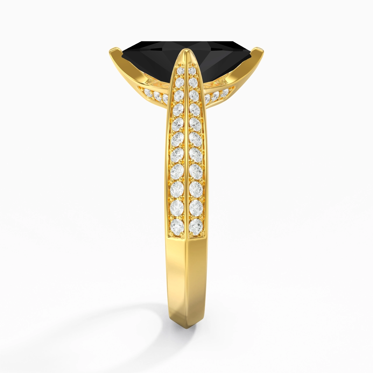 Pavé Est Ouest Bague de fiançailles 2.00ct Zircon cubique