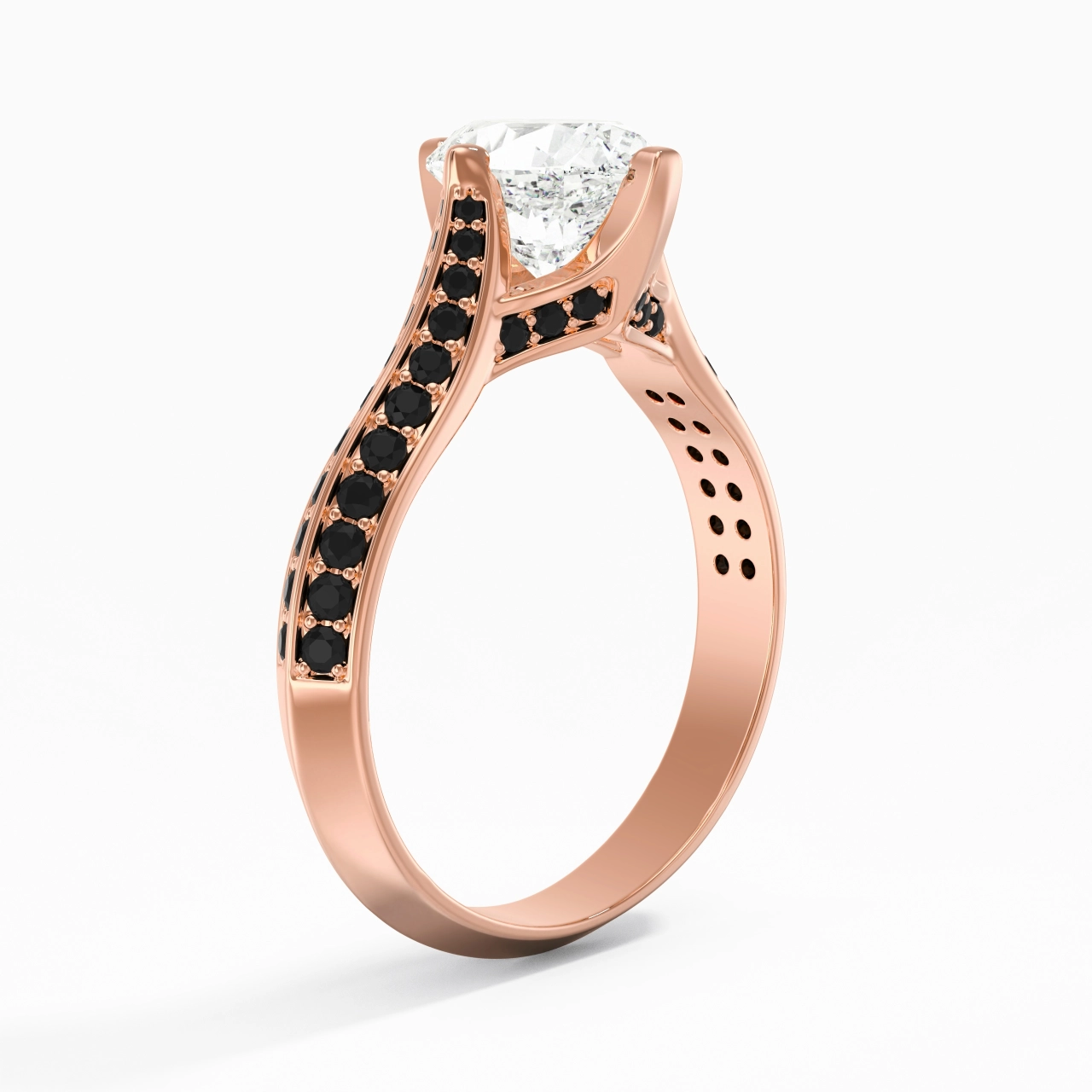 Classique Ovale 1.50ct Zircon cubique Bague de fiançailles