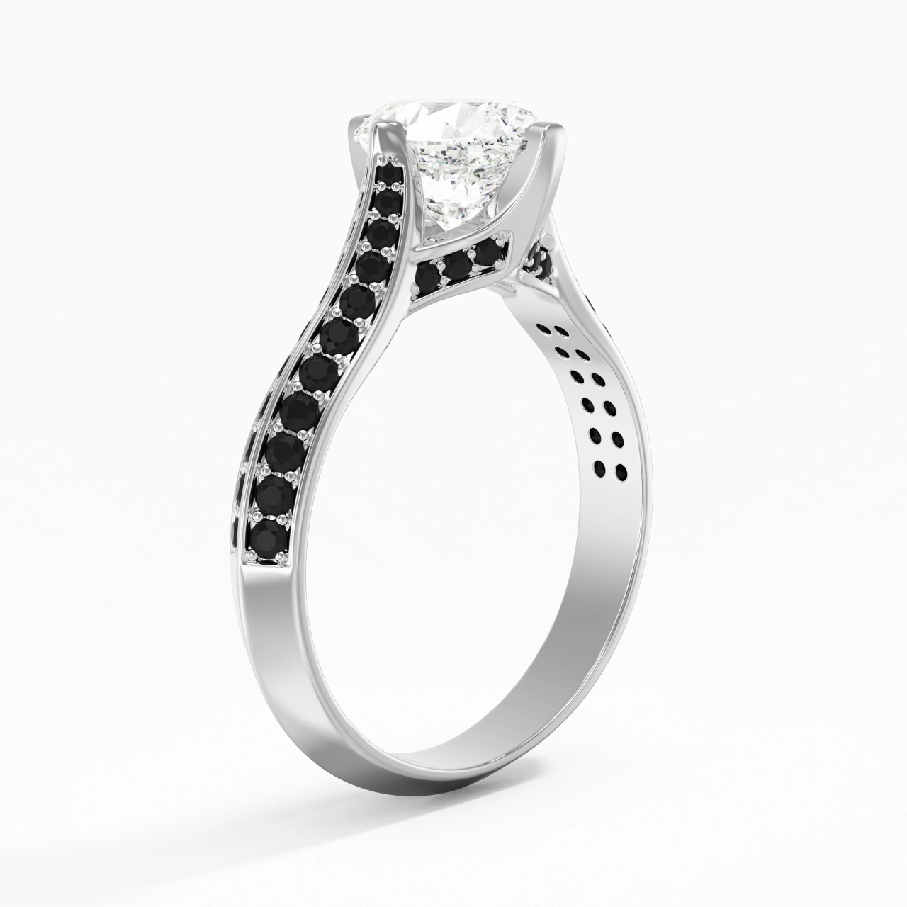 Classique Ovale 1.50ct Zircon cubique Bague de fiançailles