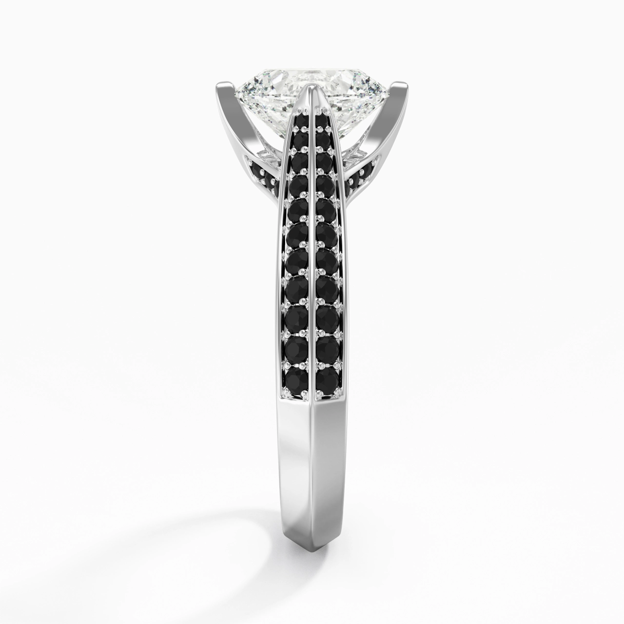 Classique Ovale 1.50ct Zircon cubique Bague de fiançailles