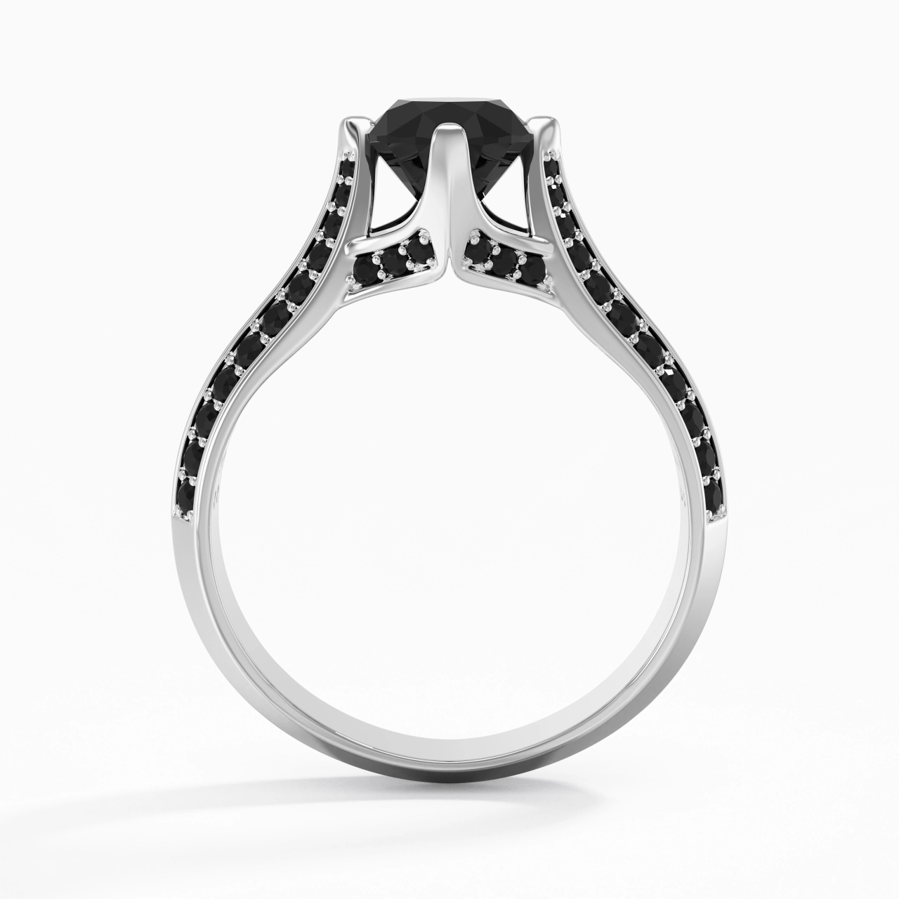 Classique Ovale 1.50ct Zircon cubique Bague de fiançailles