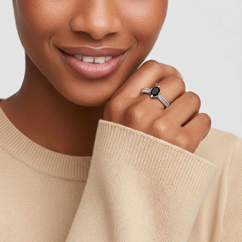 Pavé Est Ouest Bague de fiançailles 1.50ct Zircon cubique