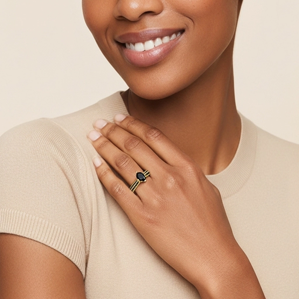 Classique Ovale 1.50ct Zircon cubique Bague de fiançailles