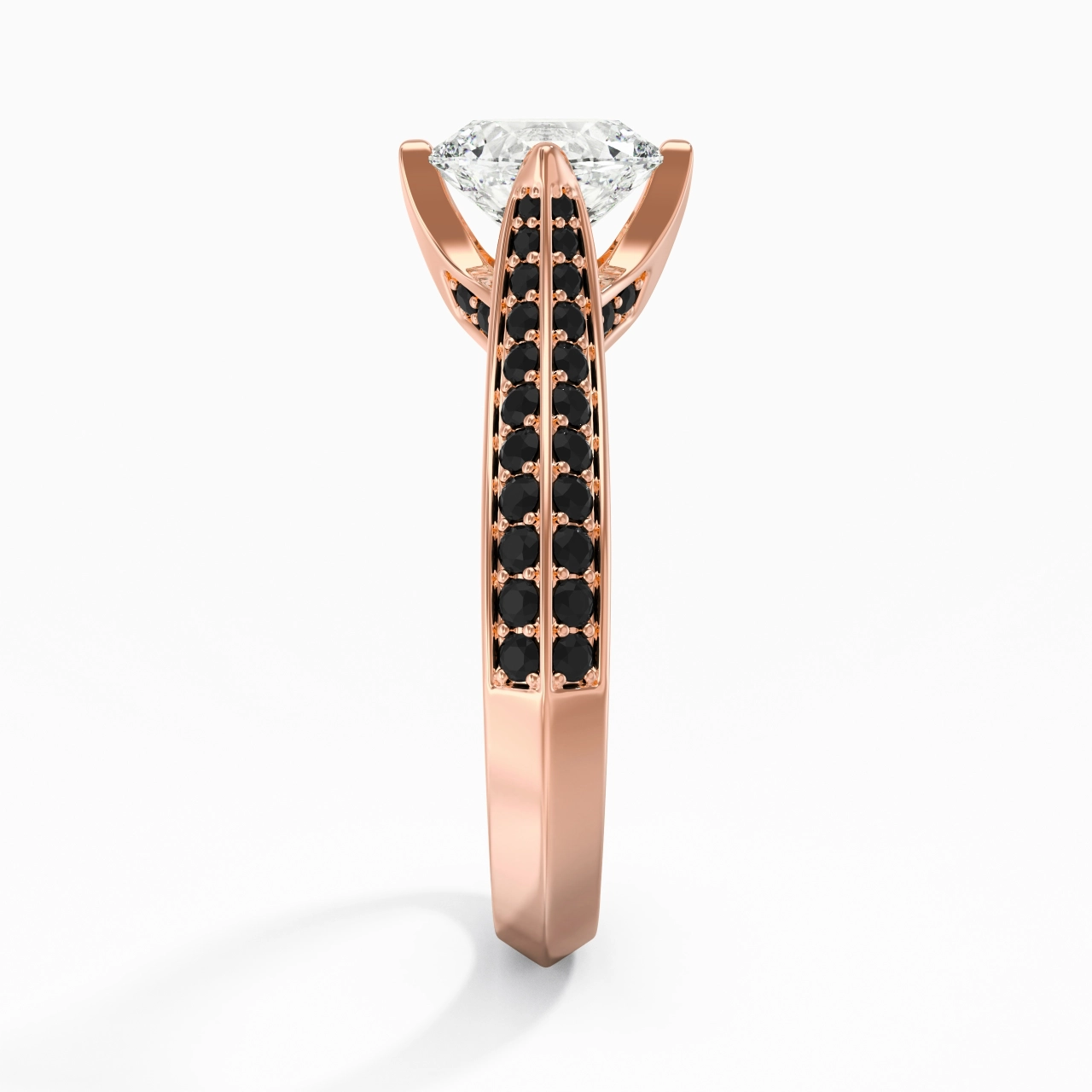 Classique Ovale 1.00ct Zircon cubique Bague de fiançailles