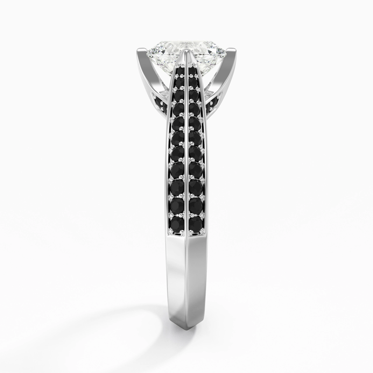 Classique Ovale 1.00ct Zircon cubique Bague de fiançailles