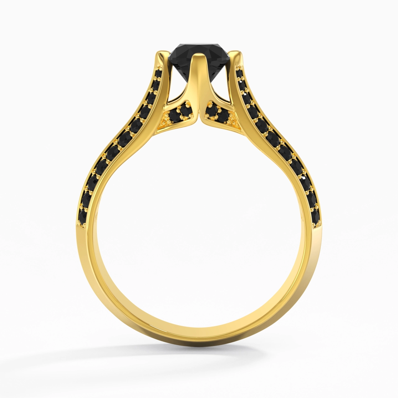 Classique Ovale 1.00ct Zircon cubique Bague de fiançailles