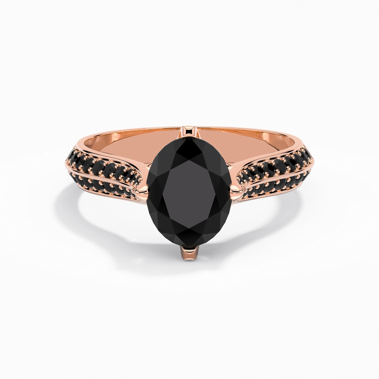 Classique Ovale 2.00ct Zircon cubique Bague de fiançailles