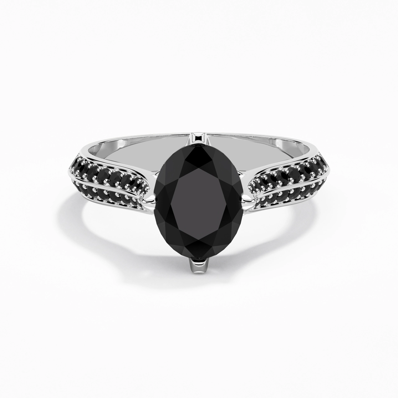 Classique Ovale 2.00ct Zircon cubique Bague de fiançailles