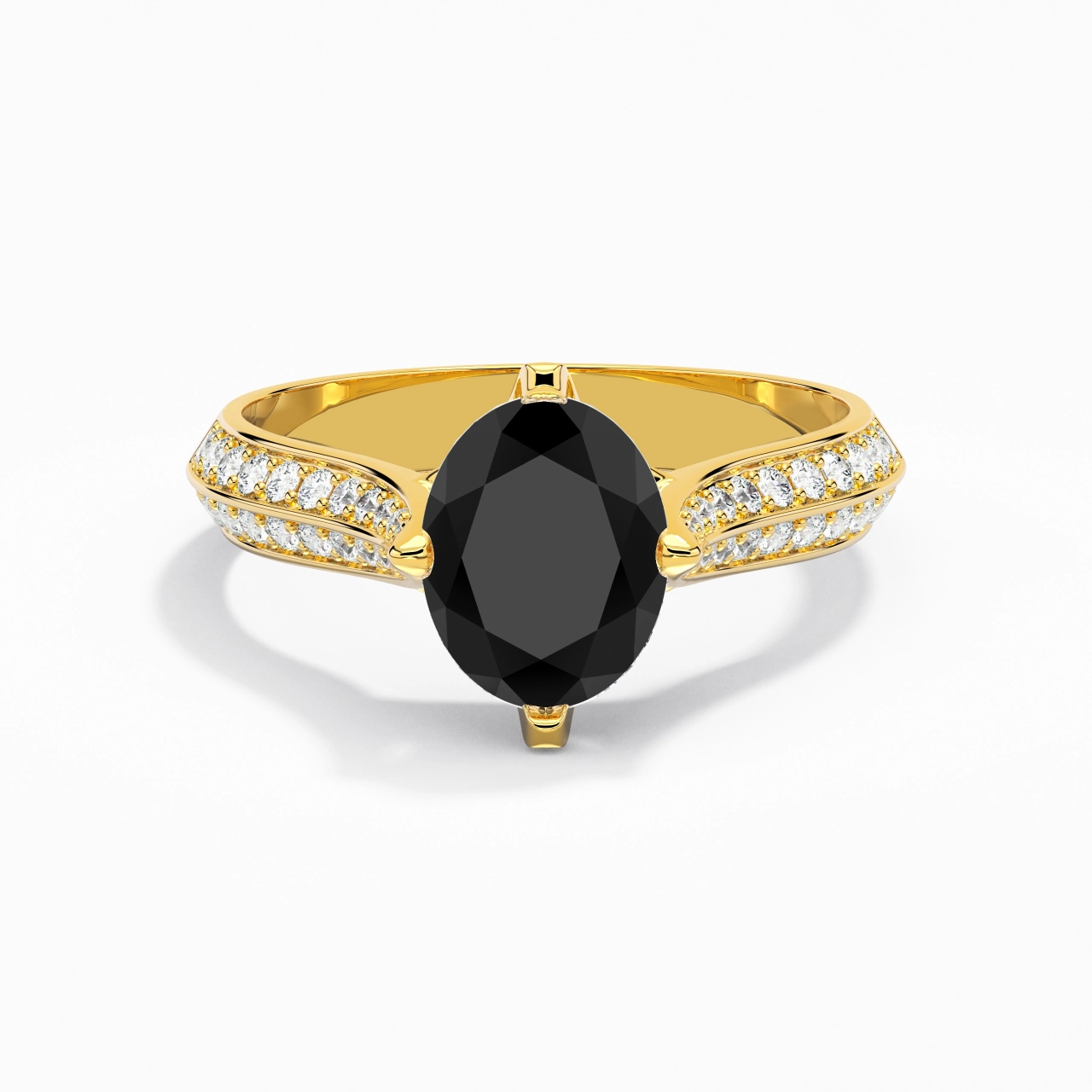 Pavé Est Ouest Bague de fiançailles 2.00ct Zircon cubique