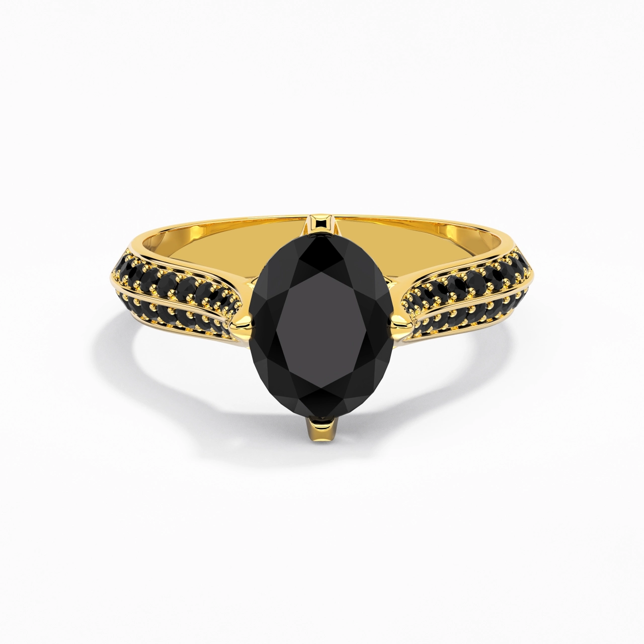 Classique Ovale 2.00ct Zircon cubique Bague de fiançailles