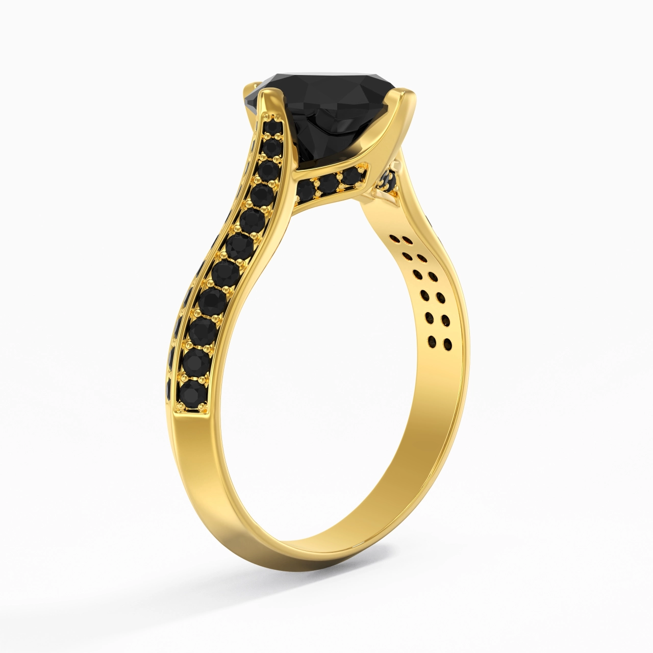 Classique Ovale 2.00ct Zircon cubique Bague de fiançailles