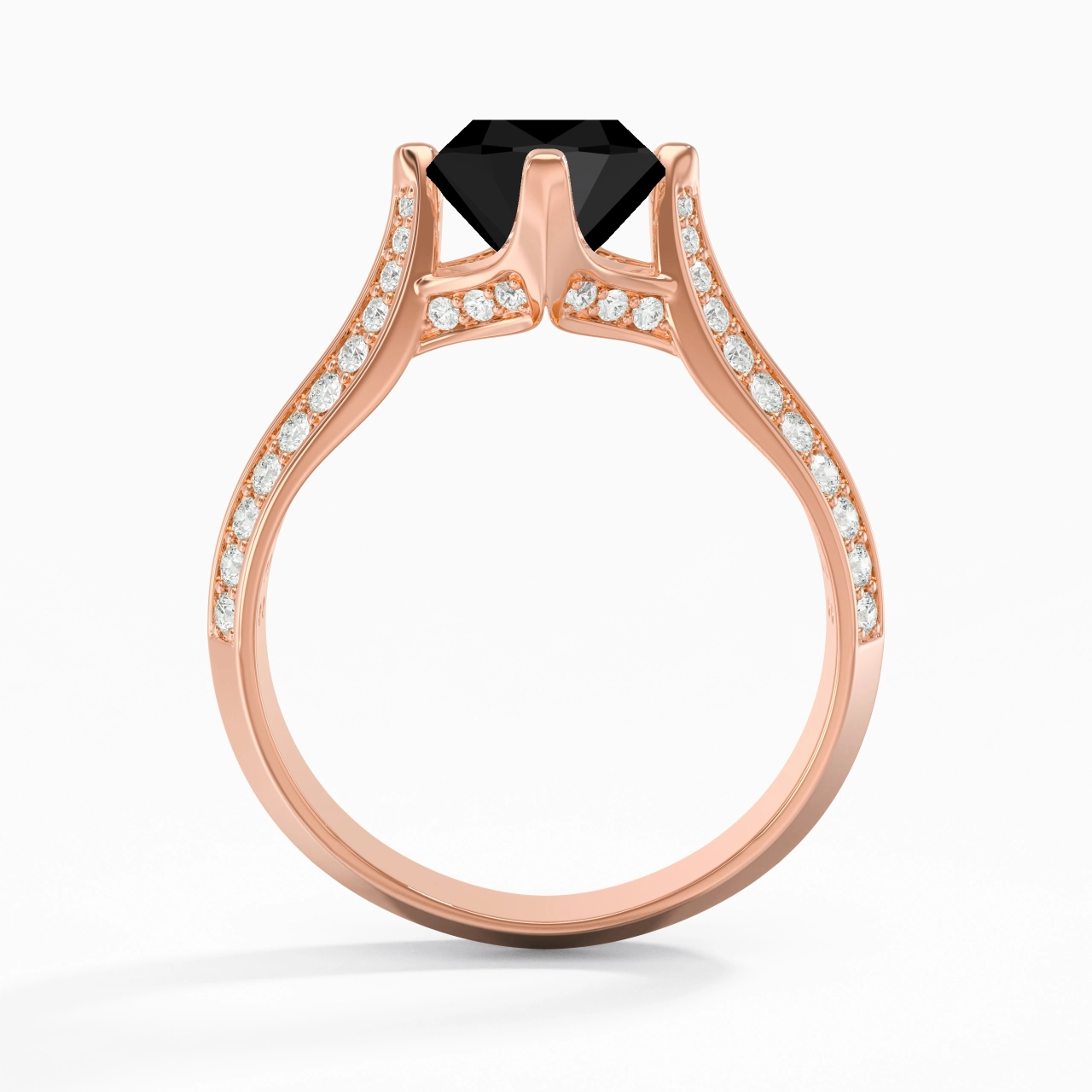 Pavé East West Engagement Ring 2.00ct Cubic Zirconia