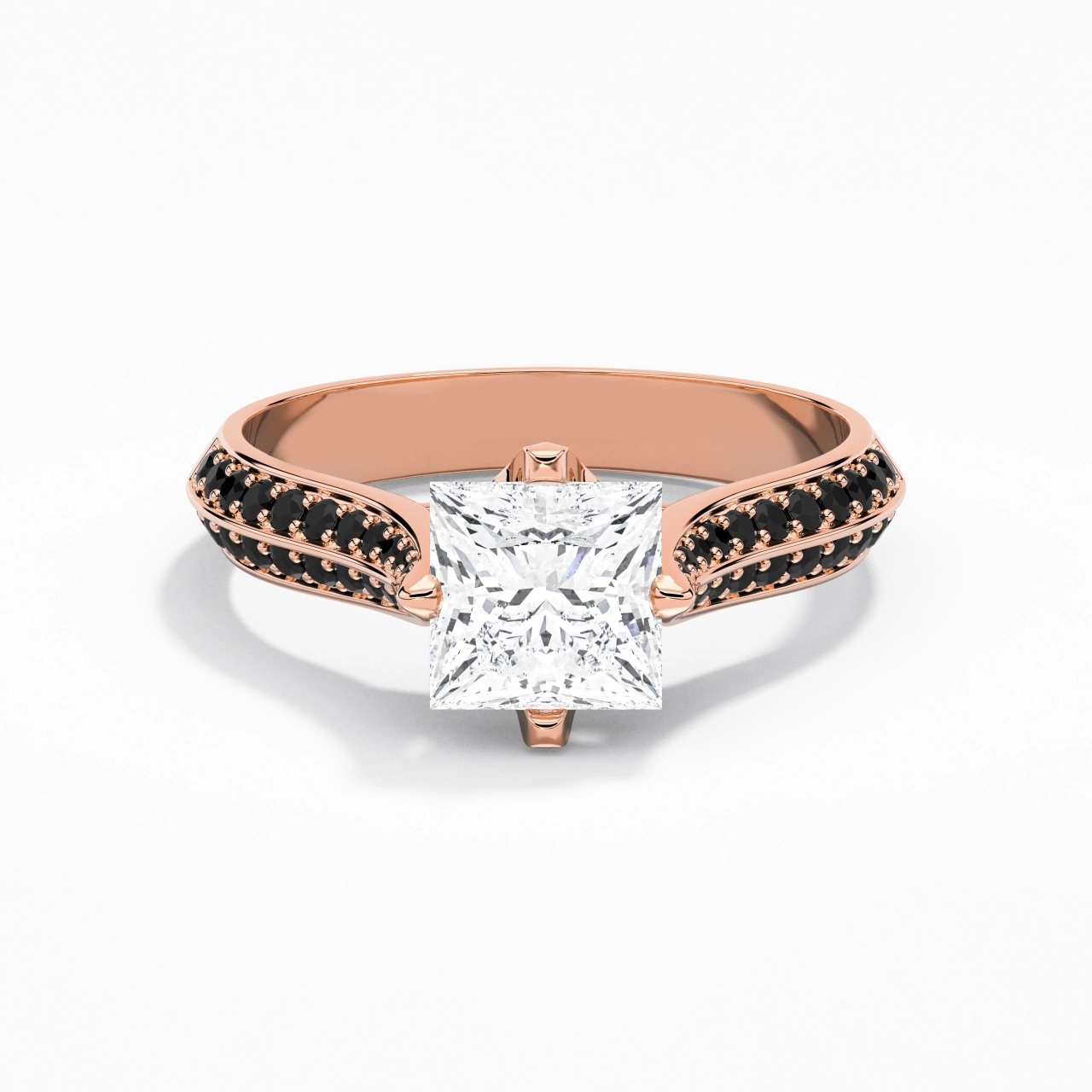 Classique Princesse 1.50ct Zircon cubique Bague de fiançailles