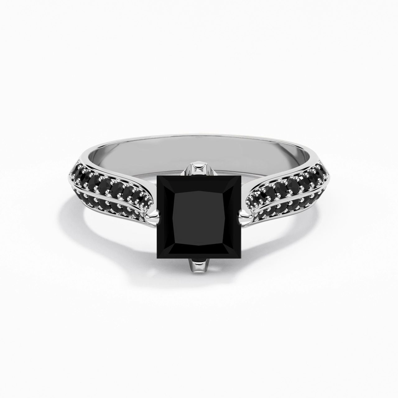 Classique Princesse 1.50ct Zircon cubique Bague de fiançailles