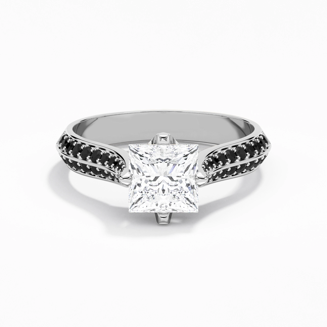 Classique Princesse 1.50ct Zircon cubique Bague de fiançailles