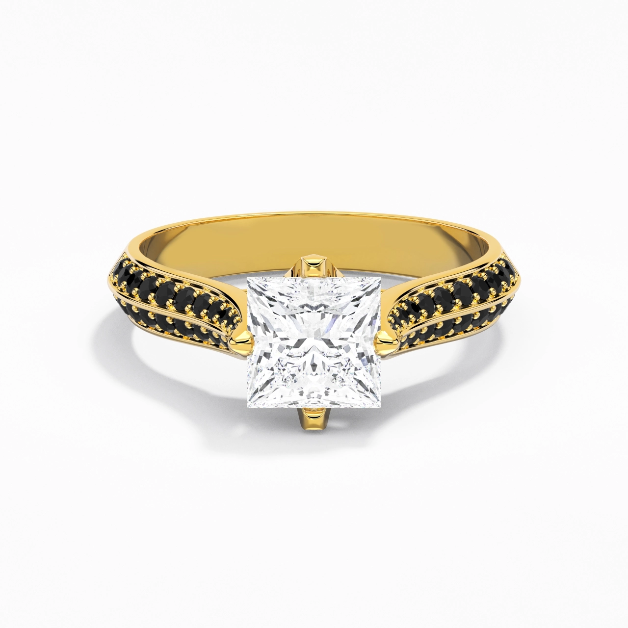 Classique Princesse 1.50ct Zircon cubique Bague de fiançailles