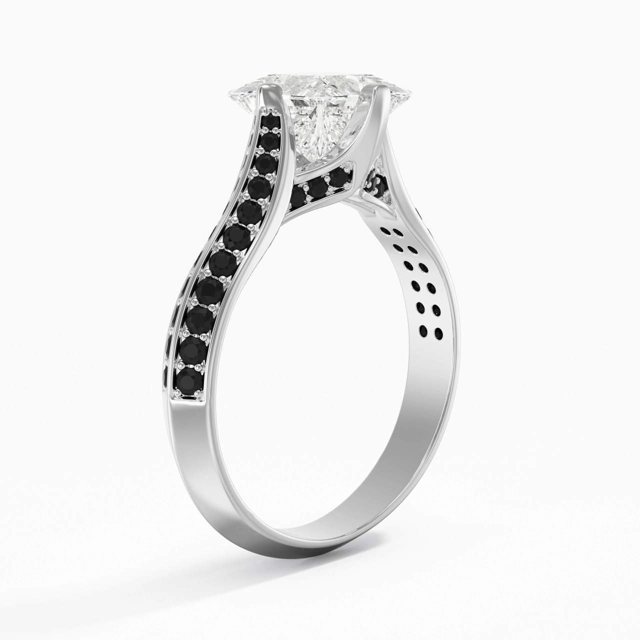 Classique Princesse 1.50ct Zircon cubique Bague de fiançailles