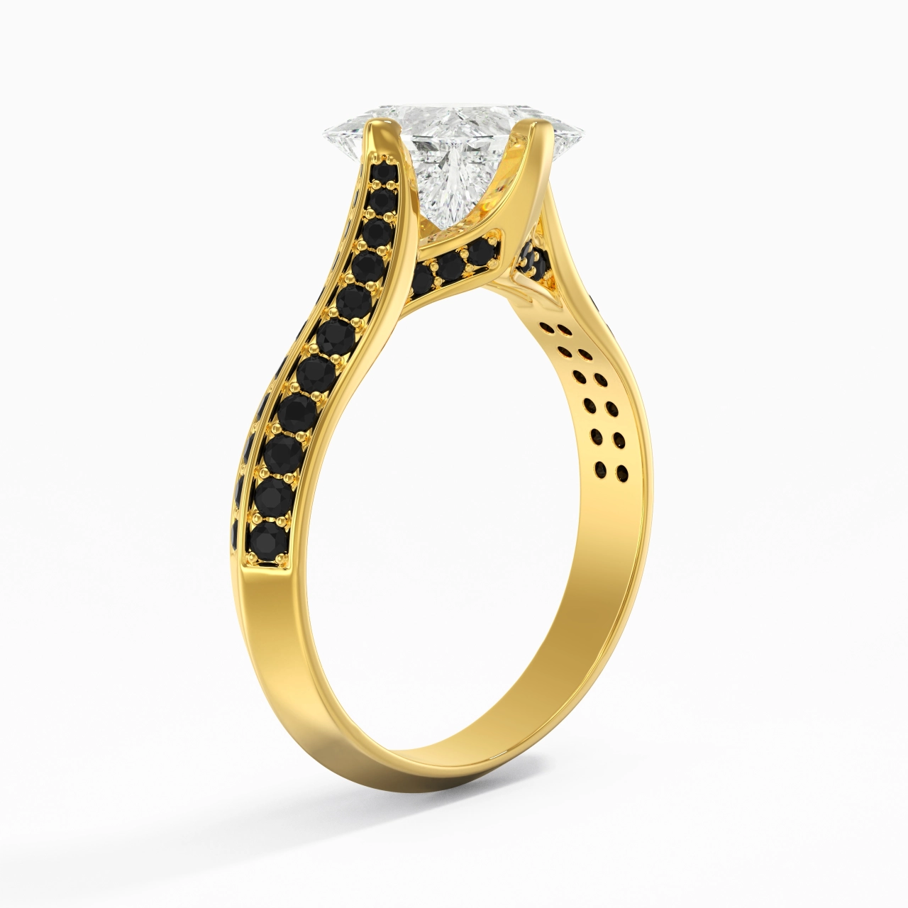 Classique Princesse 1.50ct Zircon cubique Bague de fiançailles