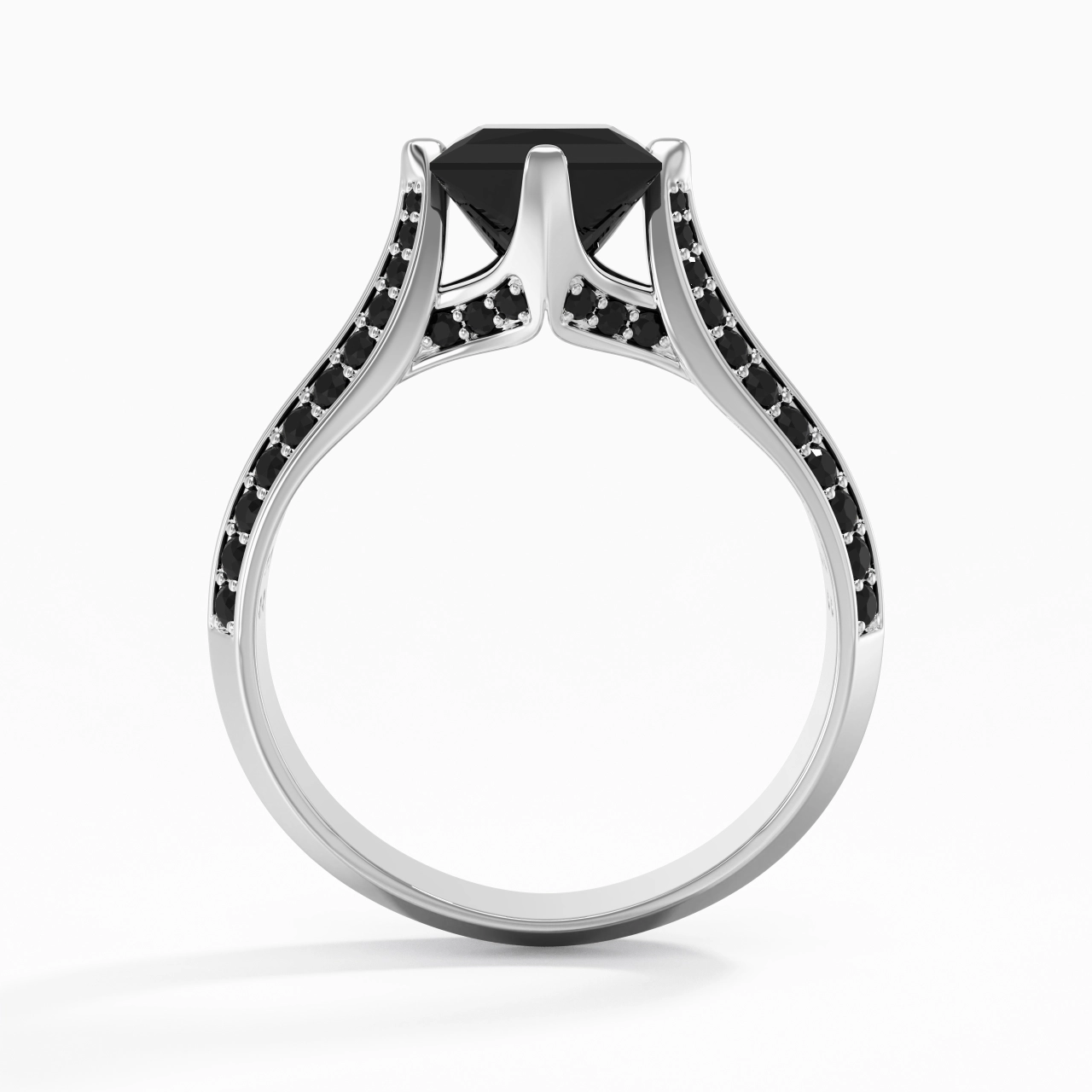 Classique Princesse 1.50ct Zircon cubique Bague de fiançailles