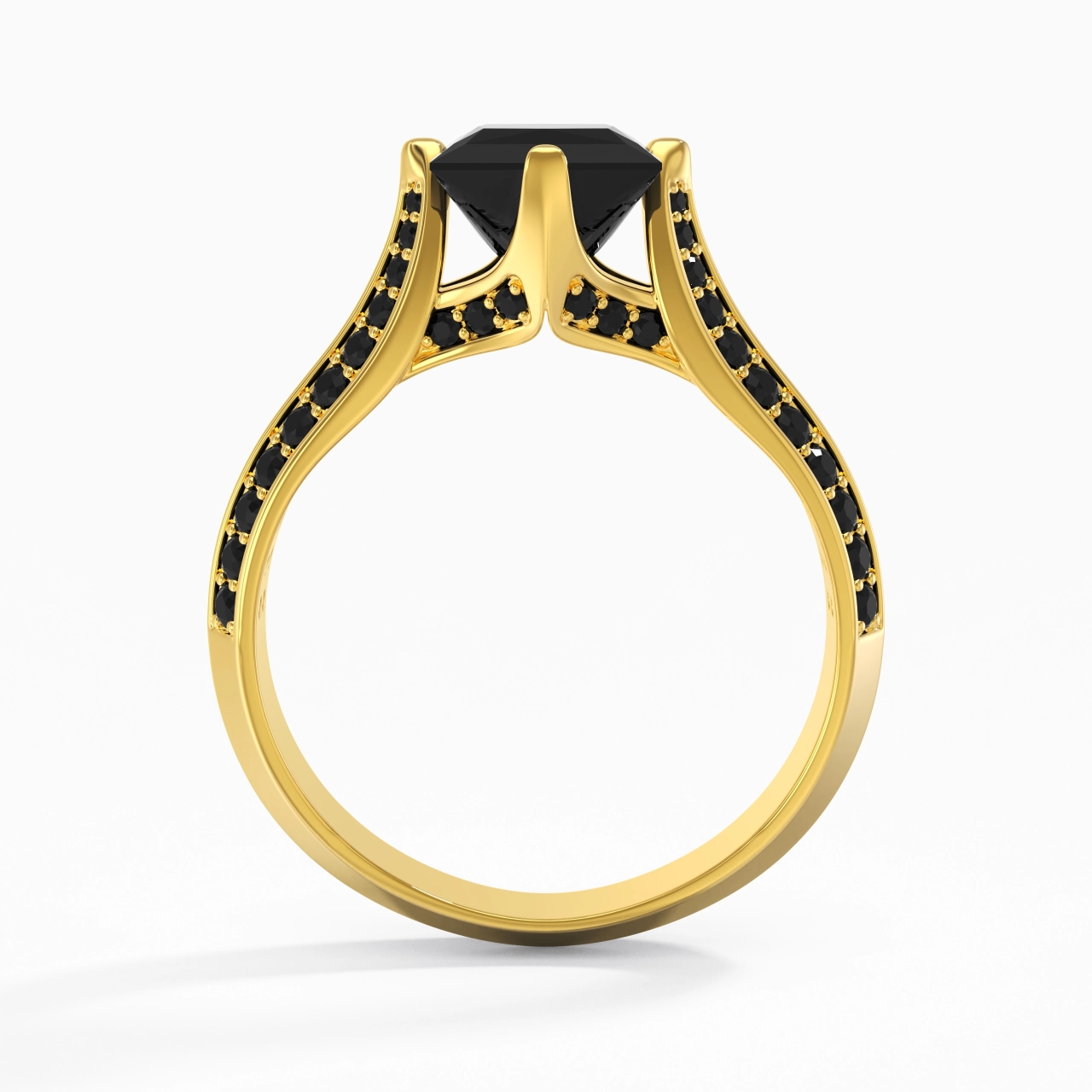 Classique Princesse 1.50ct Zircon cubique Bague de fiançailles