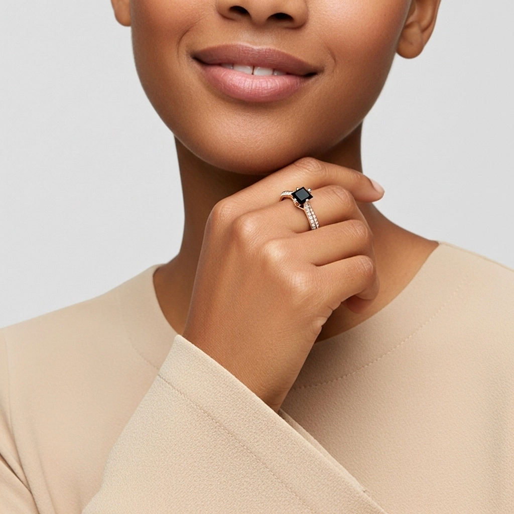 Pavé Est Ouest Bague de fiançailles 1.50ct Zircon cubique