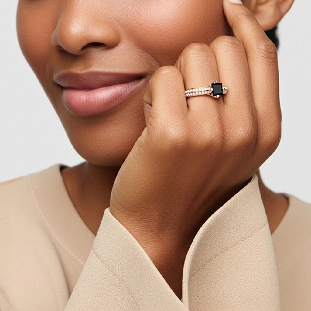 Pavé Est Ouest Bague de fiançailles 1.50ct Zircon cubique