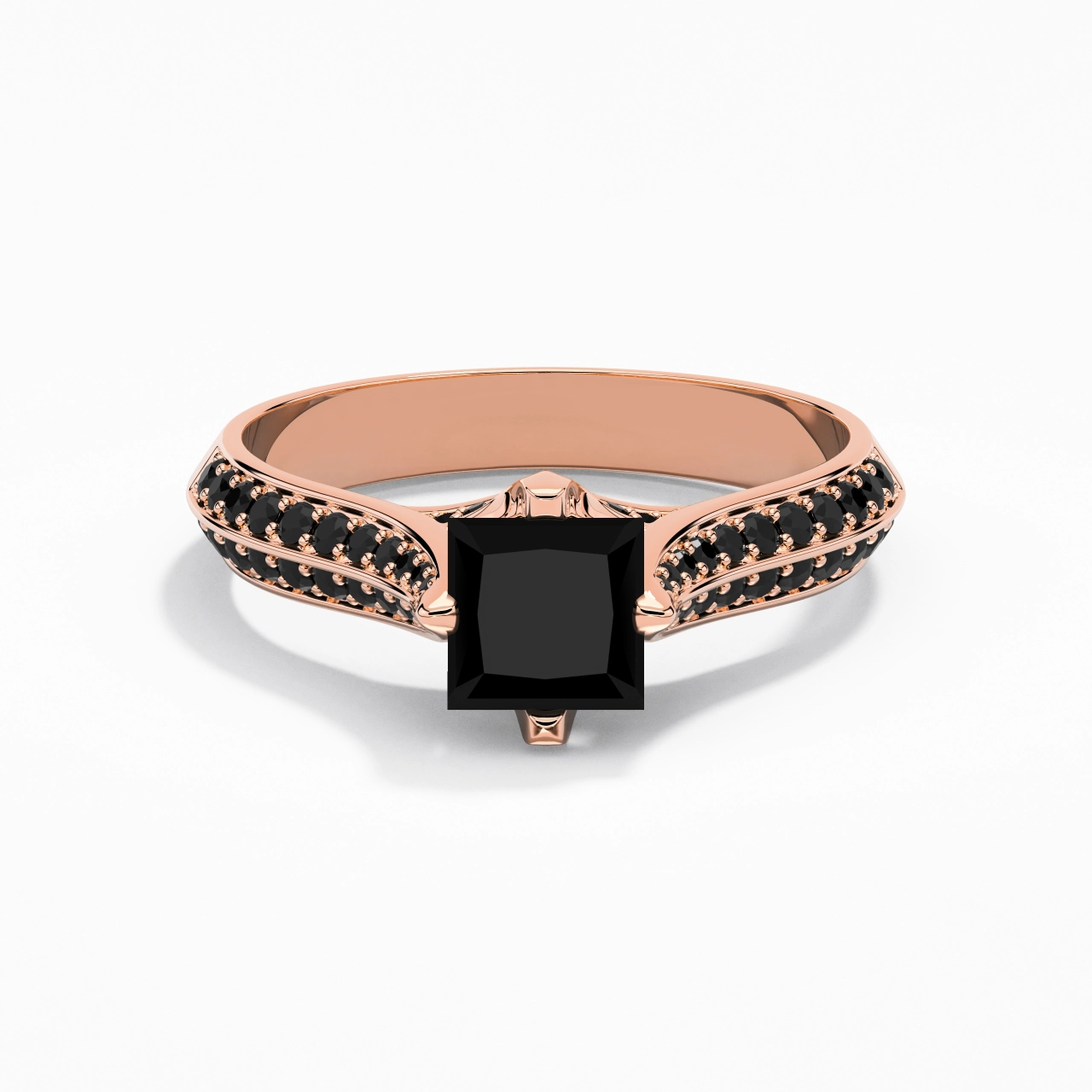 Classique Princesse 1.00ct Zircon cubique Bague de fiançailles