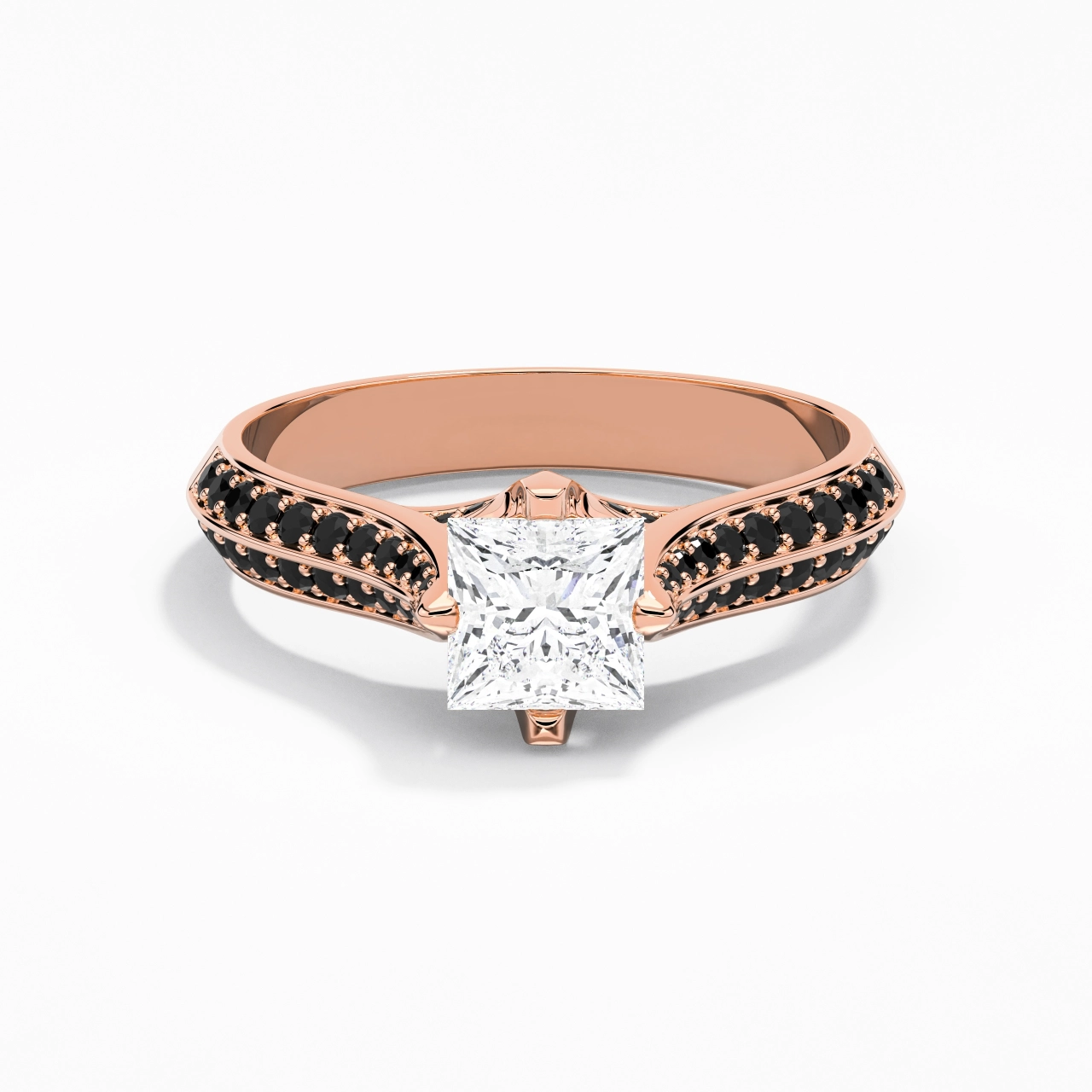 Classique Princesse 1.00ct Zircon cubique Bague de fiançailles