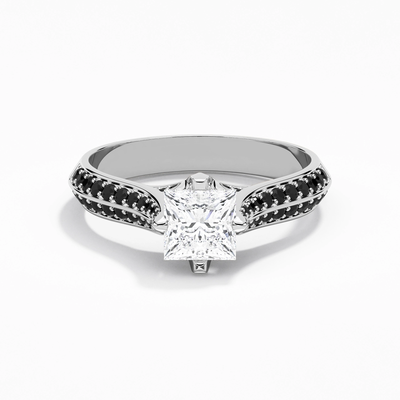 Classique Princesse 1.00ct Zircon cubique Bague de fiançailles