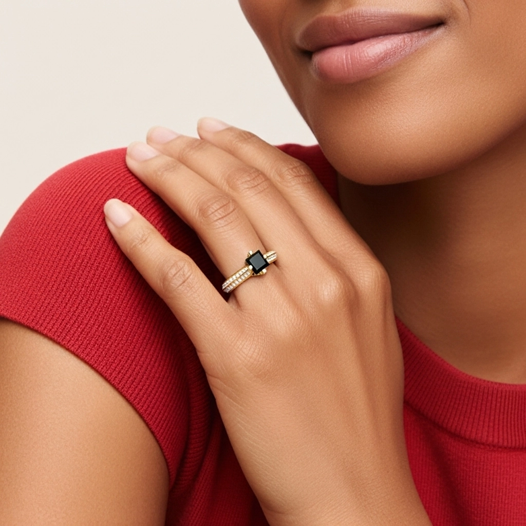 Pavé Est Ouest Bague de fiançailles 1.50ct Zircon cubique