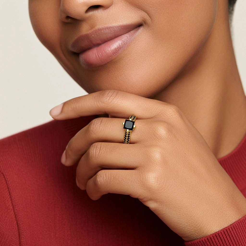 Classique Princesse 1.50ct Zircon cubique Bague de fiançailles