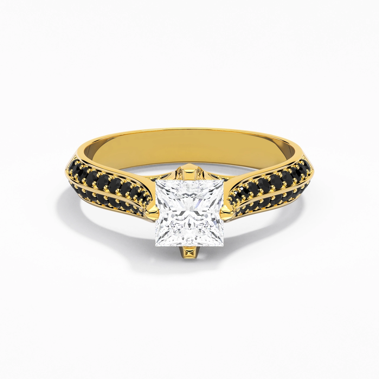 Classique Princesse 1.00ct Zircon cubique Bague de fiançailles