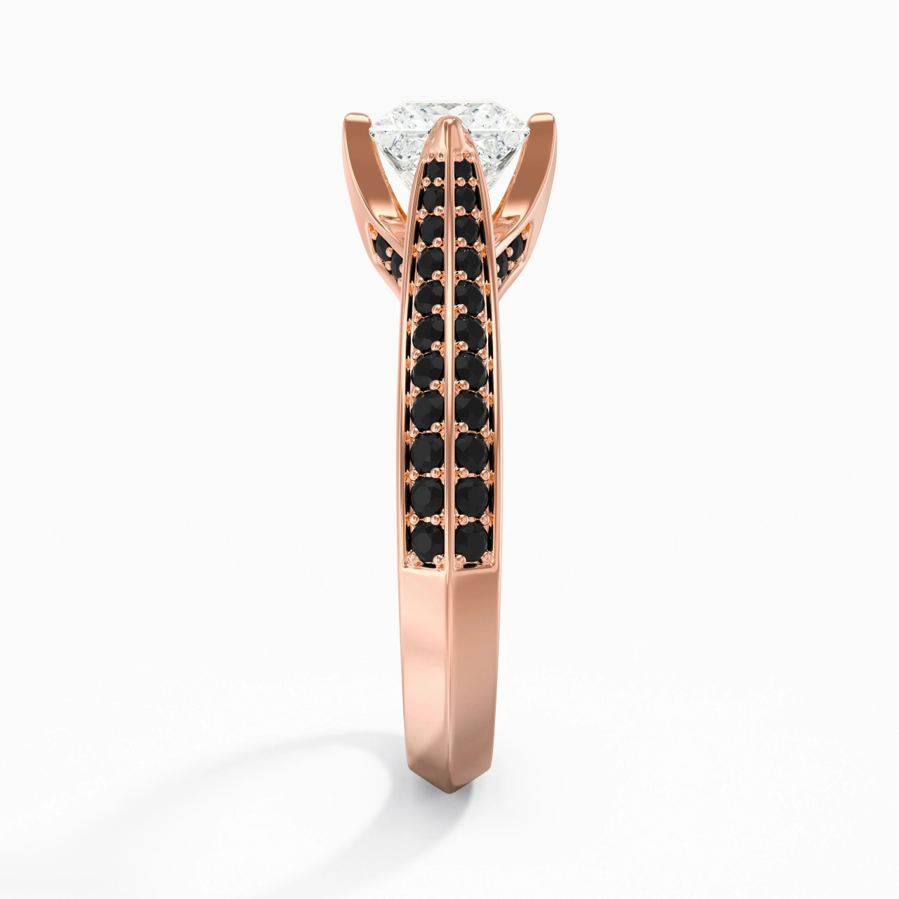 Classique Princesse 1.00ct Zircon cubique Bague de fiançailles