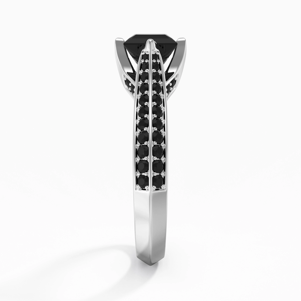 Classique Princesse 1.00ct Zircon cubique Bague de fiançailles