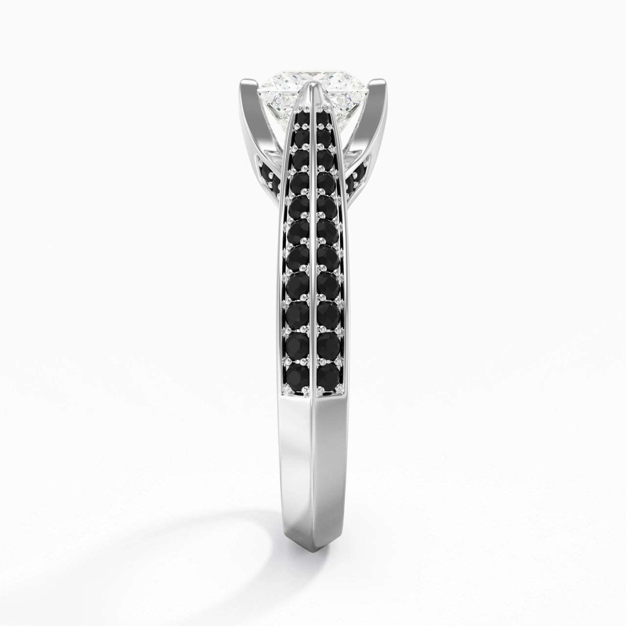 Classique Princesse 1.00ct Zircon cubique Bague de fiançailles