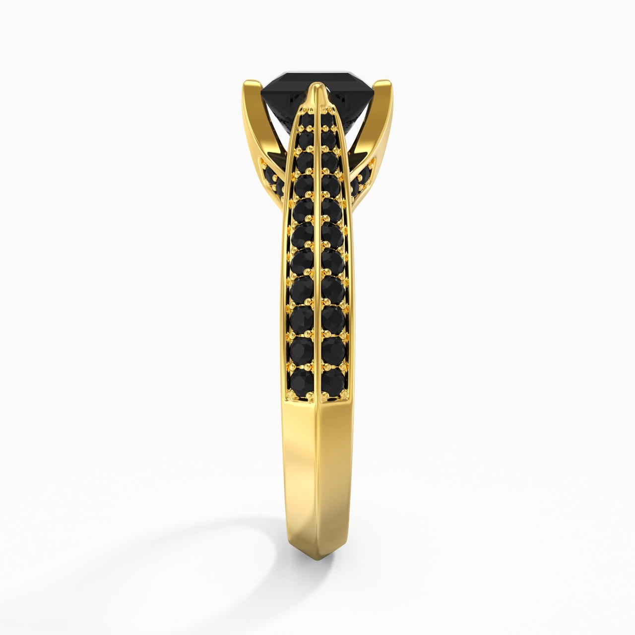 Classique Princesse 1.00ct Zircon cubique Bague de fiançailles