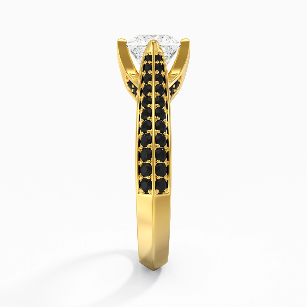 Classique Princesse 1.00ct Zircon cubique Bague de fiançailles