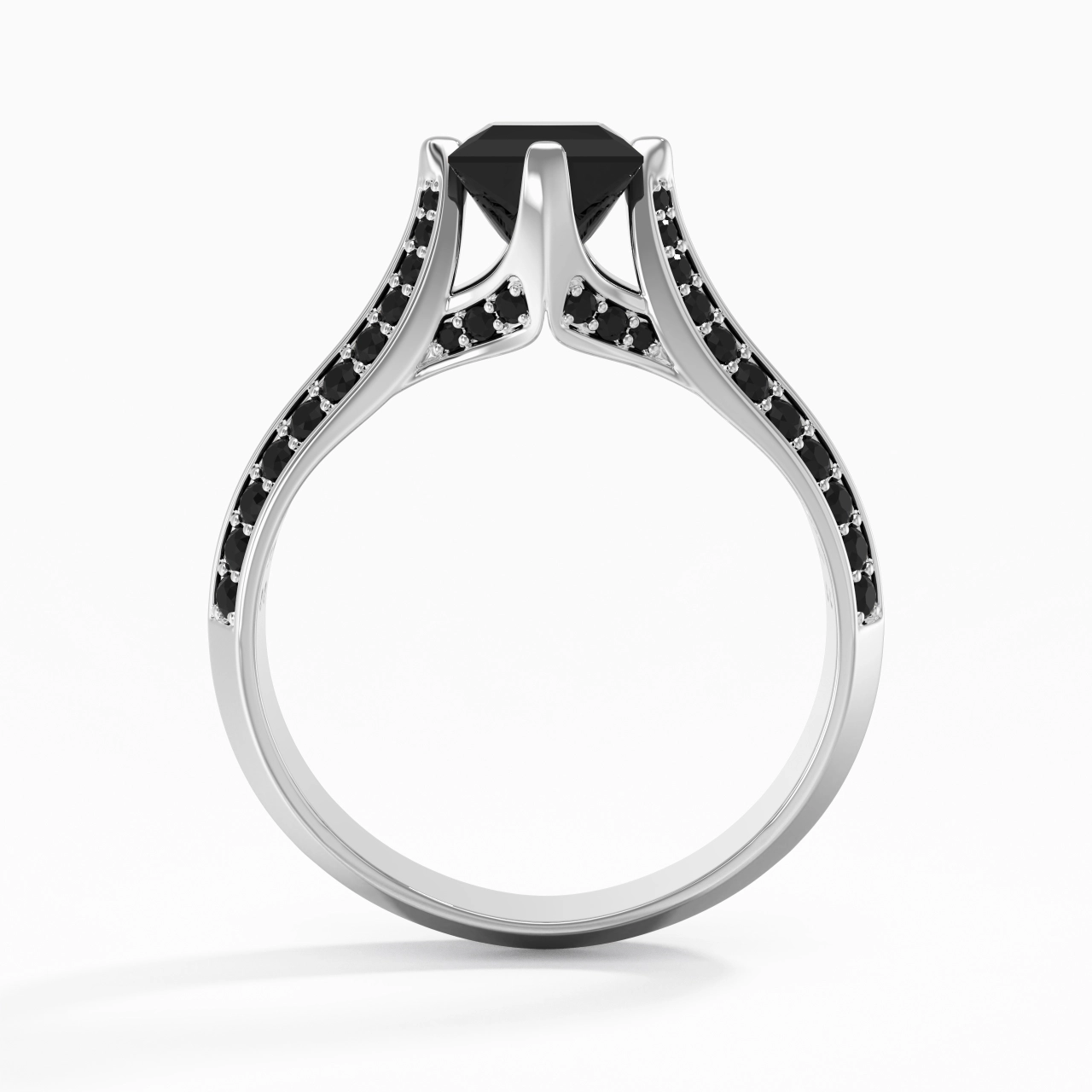 Classique Princesse 1.00ct Zircon cubique Bague de fiançailles