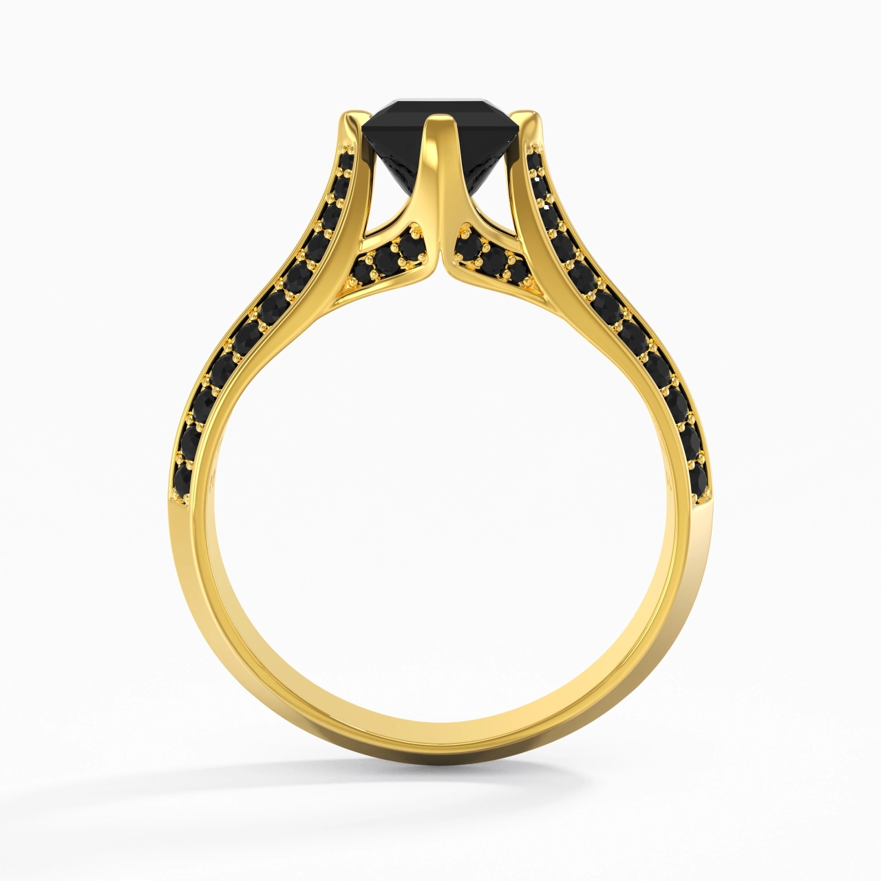 Classique Princesse 1.00ct Zircon cubique Bague de fiançailles