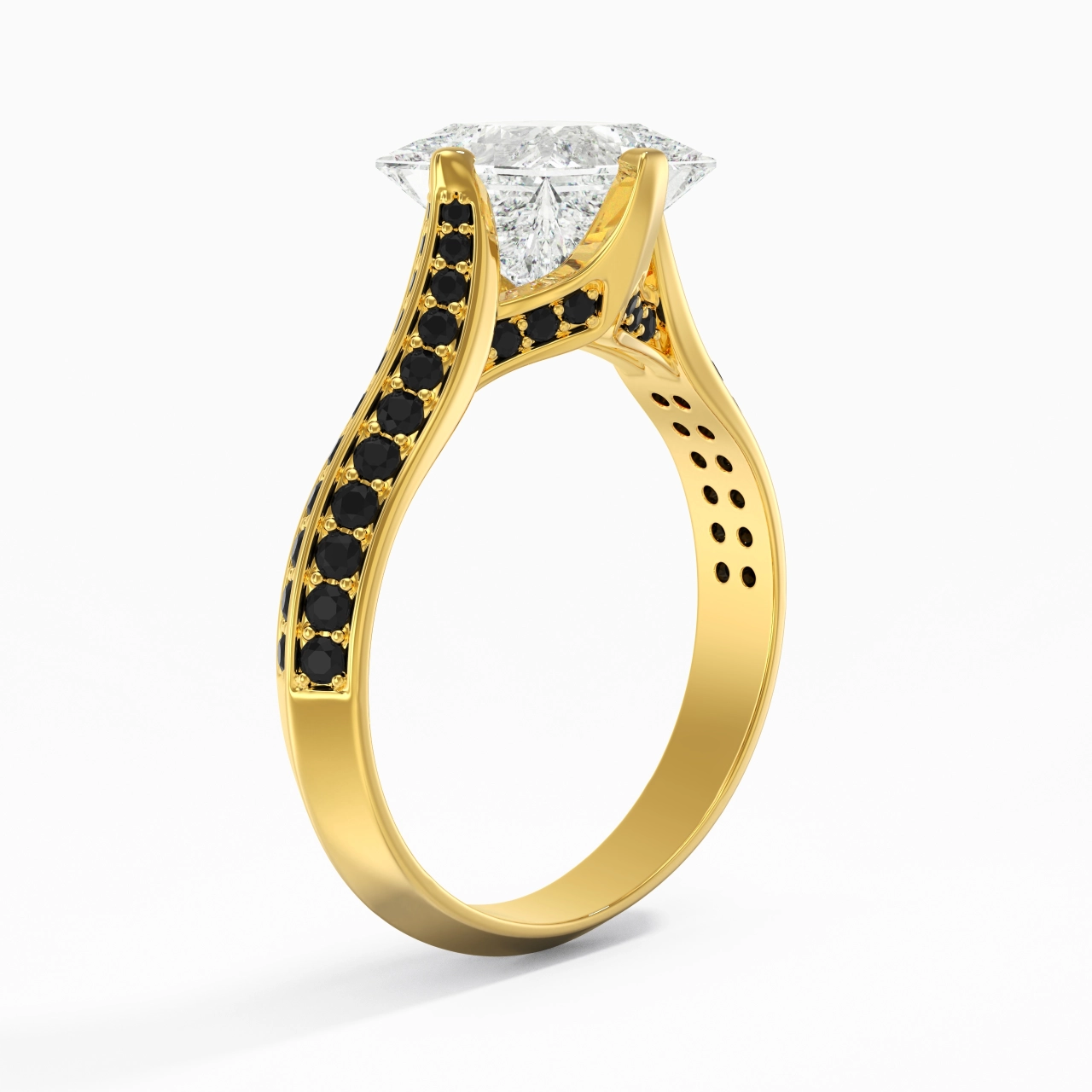 Classique Princesse 2.00ct Zircon cubique Bague de fiançailles