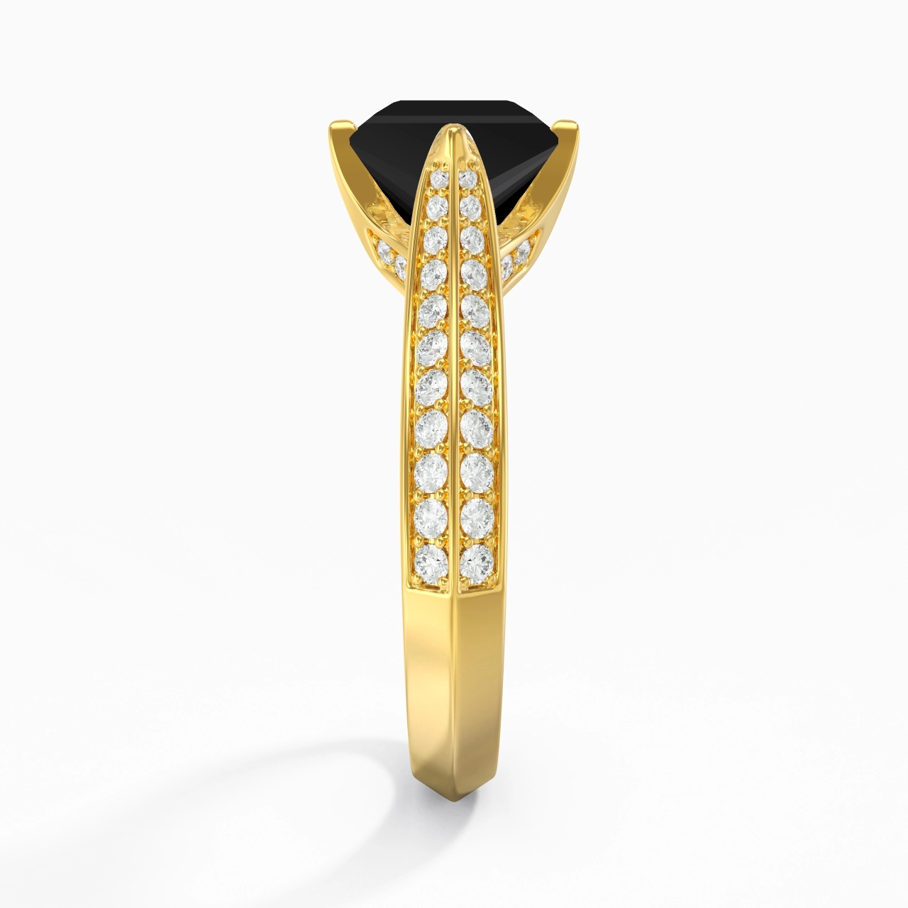 Pavé Est Ouest Bague de fiançailles 2.00ct Zircon cubique