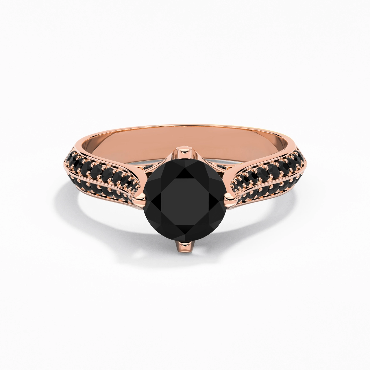 Classique Rond 1.50ct Zircon cubique Bague de fiançailles